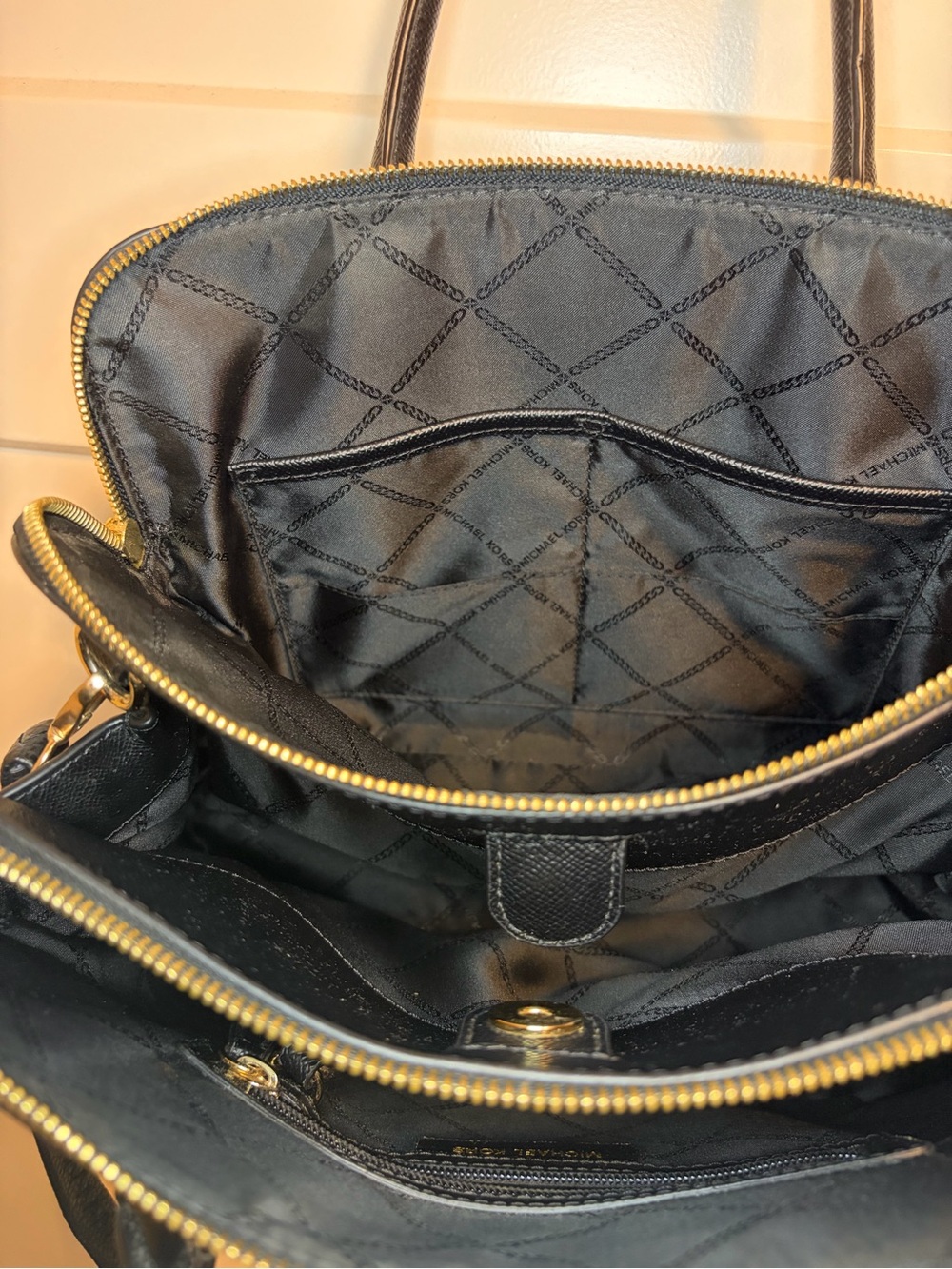 Michael Kors Black Saffiano Satchel - Picture 8 of 12